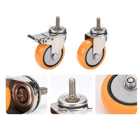 Customized silent universal wheels, flat trolley wheels, rotating wheels, cargo handling trailers, industrial stainless steel wheels
