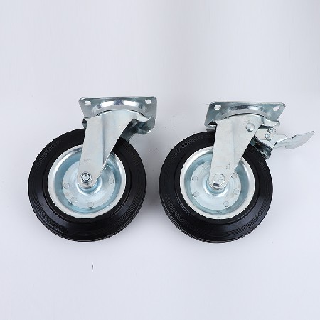 6-inch/8-inch outdoor sanitation with brake universal wheels, movable wheels, galvanized bracket, garbage bin casters