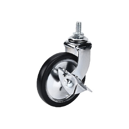 Customized handcart casters 3-inch lead screw chrome plated dining cart universal wheels dining wheels silent wheels furniture wheels