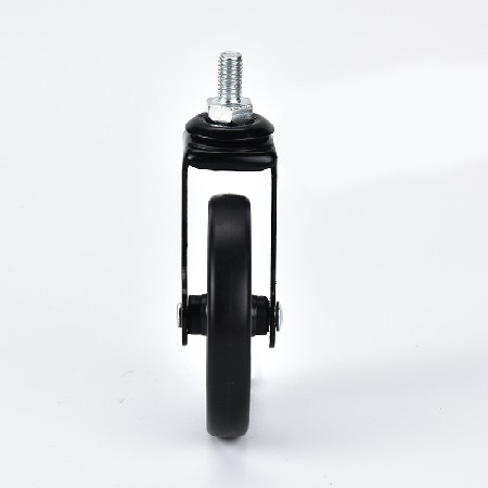 Universal wheel caster 3-inch plug-in rod black electrophoretic dining car wheel shelf caster handcart caster