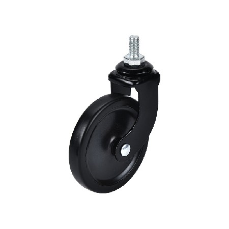 Universal wheel caster 3-inch plug-in rod black electrophoretic dining car wheel shelf caster handcart caster