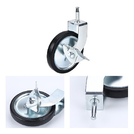 Cross border wholesale 3-inch meal wheels, PP casters, trolley wheels, galvanized wheels, silent screws, plug-in rods, universal meal wheels