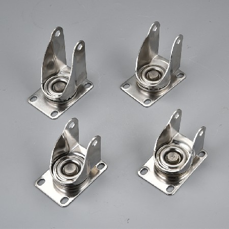 Stainless steel caster frame wholesale screw rod medium-sized caster base plate frame universal wheel heavy-duty thickened caster accessories