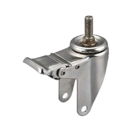 Stainless steel caster frame wholesale screw rod medium-sized caster base plate frame universal wheel heavy-duty thickened caster accessories